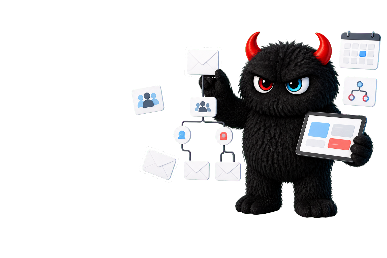 MMG monster illustrating Email Marketing